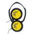 Genius Headsets { Yellow color / foldable / built in MIC / omni directional microphone / 40 mm unit driver } HS – 410F